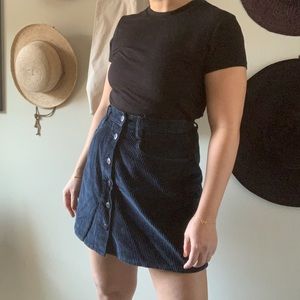 Corduroy mini skirt